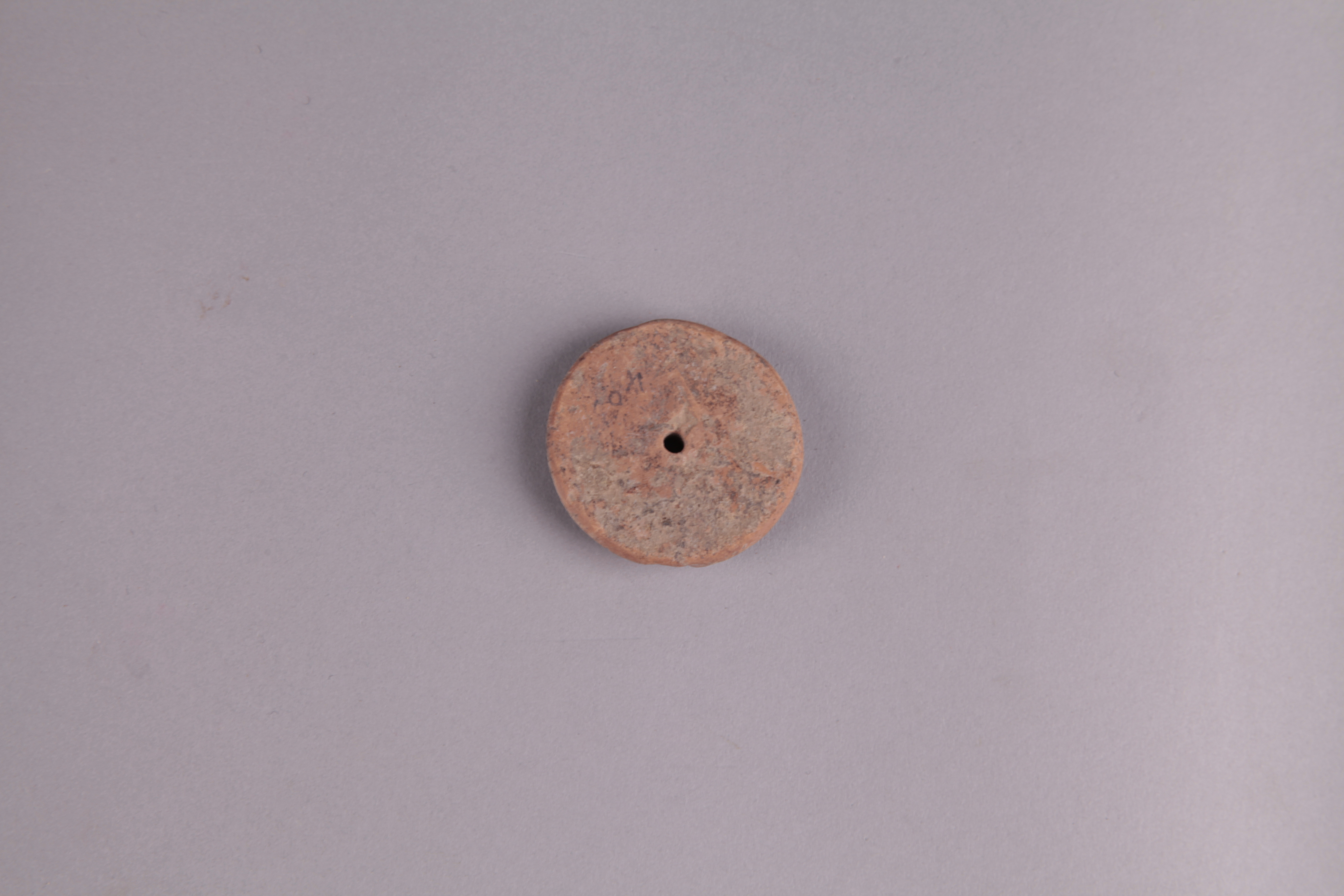 新石器时代红陶纺轮 00170
