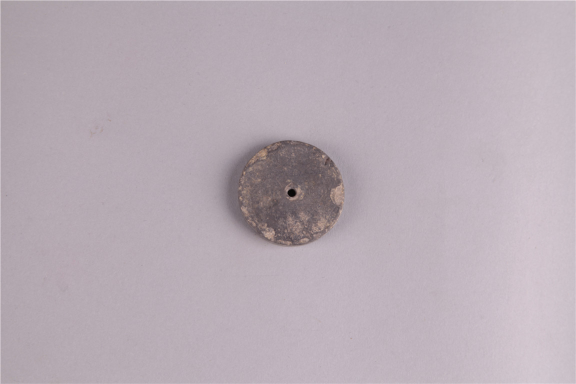 新石器时代灰陶纺轮 00221